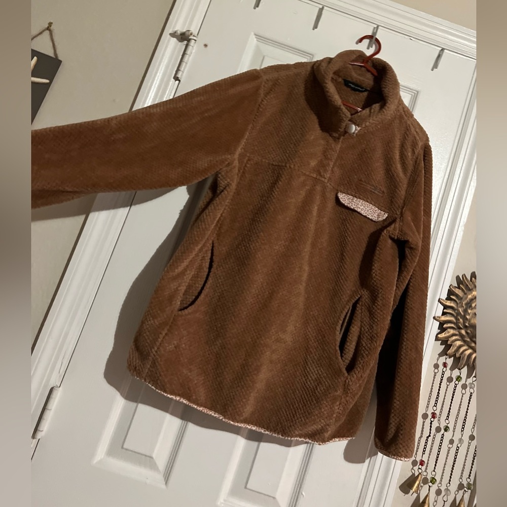 Medium Simply Southern soft teddy jacket pullover